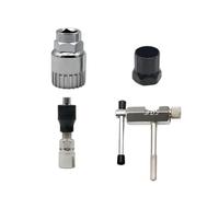 NJIEzhao Juegos de Herramientas for reparación Bicicletas, rompecadenas, Extractor manivela, Regla medición Cadena Bicicleta, extracción del Volante Extractor de bielas para Bicicleta(Kit5)