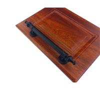 NJIEzhao Manilla para Puerta de Cristal Manija de puerta madera for muebles, tiradores corredera for baño, dormitorio, restaurante, armario(Black 290mm)