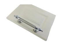 NJIEzhao Manilla para Puerta de Cristal Manija de puerta madera for muebles, tiradores corredera for baño, dormitorio, restaurante, armario(Chrome 255mm)