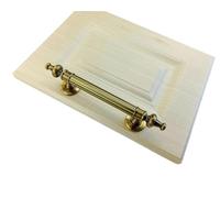 NJIEzhao Manilla para Puerta de Cristal Manija de puerta madera for muebles, tiradores corredera for baño, dormitorio, restaurante, armario(Bronze 255mm)