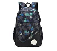NJIEzhao Mochila Escolar for niños y niñas, Ideal for Viajes, Vacaciones Senderismo Mochila 3pcs Set(Geometric Backpacks)