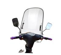 NJIEzhao Parabrisas Moto 1 Parabrisas de Motocicleta de 18 x 16,7 Pulgadas, Transparente, Grande, Universal.