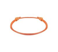 NJIEzhao Pulsera de Cuerda Tejida 100 pulseras de cordón trenzado ajustables poliéster encerado medio acabado for mujeres y hombres(Orange)