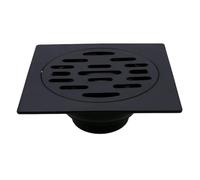 NJIEzhao Tapa Desague Ducha Desagüe de Ducha Cuadrado for baño Negro, Trampa de Drenaje de Suelo de Acero Inoxidable, Cubierta Redonda, colador de Pelo(Type2)