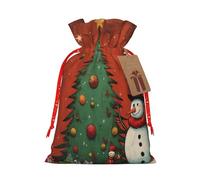 njkhbolk Bolsa de regalo con diseño de muñeco de nieve para árbol de Navidad, accesorios de fiesta de eventos, también se puede utilizar como regalo