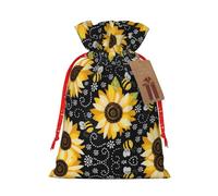 njkhbolk Bolsa de regalo con estampado de abejas de girasol, suministros para fiestas de eventos, también se puede utilizar para regalar