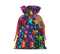 njkhbolk Bolsa de regalo con estampado de estrellas de color, suministros para fiestas de eventos, también se puede utilizar para regalar