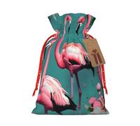 njkhbolk Bolsa de regalo con estampado de flores de flamenco, suministros para fiestas de eventos, también se puede utilizar para regalar