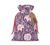 njkhbolk Bolsa de regalo con estampado de flores y elefantes, suministros para fiestas de eventos, también se puede utilizar para regalar
