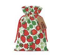 njkhbolk Bolsa de regalo con estampado de fresa, suministros para fiestas de eventos, también se puede utilizar para regalar