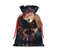 njkhbolk Bolsa de regalo con estampado de fuegos artificiales de águila, suministros para fiestas de eventos, también se puede utilizar para regalar