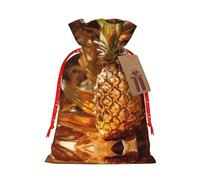 njkhbolk Bolsa de regalo con estampado de piña dorada, suministros para fiestas de eventos, también se puede utilizar para regalar