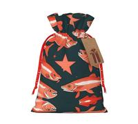 njkhbolk Bolsa de regalo con estampado de salmón, suministros para fiestas de eventos, también se puede utilizar para regalar