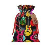 njkhbolk Bolsa de regalo con impresión de guitarra colorida, accesorio para fiesta de eventos, también se puede utilizar como regalo