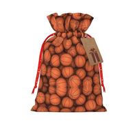 njkhbolk Bolsa de regalo de baloncesto con estampado naranja, suministros para fiestas de eventos, también se puede utilizar para regalar