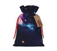 njkhbolk Bolsa de regalo impresa galaxia universo espacial, suministros de fiesta, también se puede utilizar para regalar