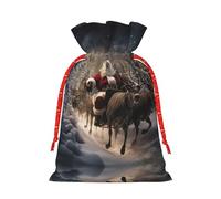 njkhbolk Bolsa de regalos con estampado de Feliz Navidad, suministros para fiestas de eventos, también se puede utilizar para regalar