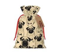 njkhbolk Bonita bolsa de regalo con estampado de perro carlino, suministros para fiestas de eventos, también se puede utilizar para regalar