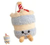 NJNRCOHXV Llavero de Tarta de Peluche Mono - Colgante Anti-estrés Suave con Forma de Postre, 9x3x14cm Mini Llavero de Comida Regalo para Mujer