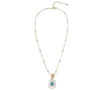 NJNRCOHXV Perles Turquoises, Accessoires Empilables, Chaînes de Clavicule pour Femmes, Pendentifs de Niche de Luxe Légers Haut de Gamme d'Été, Bijoux, Cadeaux d'Anniversaire pour Amis