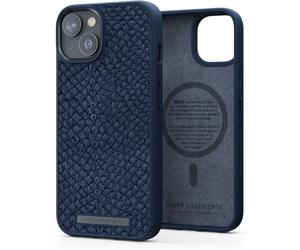 NJORD COQUE MAGSAFE CUIR DE SAUMON IPHONE 14 PLUS BLEU