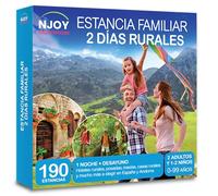 NJOY Experiences - Caja Regalo - Estancia Familiar 2 días Rurales - Idea de Regalo - Estancia de 1 NOCHE para 2 adultos y 1 o 2 niños