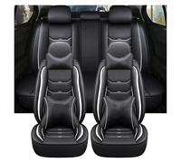Njprmbq Accesorios Universales Coche Funda Cuero Asiento Coche para Chevrolet Todos Los Molos Cruze Captiva para Sonic para Spark Aveo para Blazer Protector Cubreasientos(Black White Pillow)