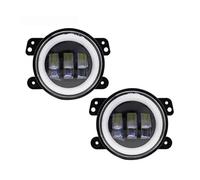 Njprmbq Faro LED Para Coche De 4 Pulgadas, Luz Antiniebla 30W Con Anillo Halo Blanco, Ojos Ángel DRL Para Wrangler Para JK 2 Puertas 2007-2015 Faros Trabajo