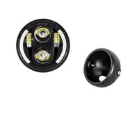 Njprmbq Faros Delantera Faro LED Para Motocicleta 5,75 Pulgadas Luz Principal Redonda Universal 6,5" Para Sportster