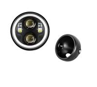 Njprmbq Faros Delantera Faro LED Para Motocicleta 5,75 Pulgadas Luz Principal Redonda Universal 6,5" Para Sportster