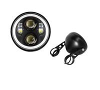 Njprmbq Faros Delantera Faro LED Para Motocicleta 5,75 Pulgadas Luz Principal Redonda Universal 6,5" Para Sportster