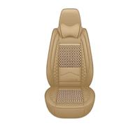 Njprmbq Funda Asiento Cuero Coche para Land para Rover Discovery2 3 4 5 Discovery Sport para Range para Rover Ice Silk Transpirable Coche Protector Protector Cubreasientos(Beige Pillow)
