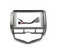 Njprmbq Marco Radio Coche para FIT para Jazz para City 2002-2008 9 Pulgadas Marco Salpicadero Radio Coche Cable Estéreo Android Kit Tablero Placa Frontal Fascias Fascia Marco(Left AT Frame Cable)
