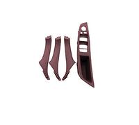 Njprmbq Para 5 Serie F10 F11 525 520, Volante A Derecha, RHD, Gris, Beige, Negro, Manija Puerta Interior Coche, Panel Puerta Interior, Cubierta Embellecedora Tirar Maneta Puerta(A - Red wine)