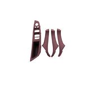 Njprmbq Para 5 Series F10 F11, Volante A La Izquierda, LHD, Beige, Negro, Gris, Interior Coche, Manija Puerta Interior, Panel, Cubierta Embellecedora Tirar Maneta Puerta(WineRed-set)