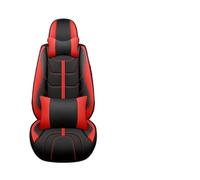 Njprmbq para Mazda para MX-5 para CX-5 6 2 3 5 para CX-3 CX-4 CX-6 CX-7 para CX-9 Protector 5 Asientos Cubierta Cuero Coche Protector Cubreasientos(Black Red Pillow)