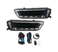 Njprmbq Parachoques Delantero LED DRL Luz Circulación Diurna, Cubierta Antiniebla, Marco Rejilla, 1 Par Para Chevrolet Para Impala 2014-2020 Faros Trabajo