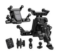 Njprmbq Soporte Teléfono Motocicleta Prueba Golpes Adecuado para Larga Distancia Conducción Carreteras Sin Pavimentar Vídeo Motocicletas M-Bike Soporte móvil Bicicleta(Mirror Seat Fixation)