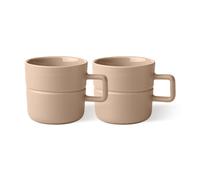 NJRD 2 Tazas Lines 30 cl Beige