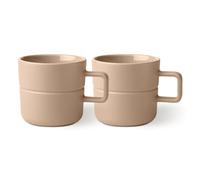 NJRD 2 Tazas Lines 50 cl Beige