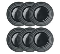 NJRD 6 Platos Lines Ø27 cm gris oscuro