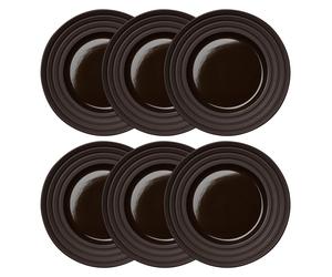 NJRD 6 Platos Lines Ø27 cm marrón