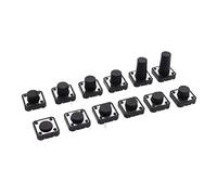NJRPWAUNK Interruptor basculante 50 Uds 12X12 Interruptor táctil Dip 4 Pin de Llave Micro 4P 12 * 12 * 4,3 MM/5 MM/6 MM/7 MM/8 MM/9 MM/10 MM/12 MM(12x12x12mm)