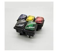 NJRPWAUNK Interruptor basculante KCD4 20A/250V 4 Pines DPST IP67 Impermeable Sellado con LED 12V 24V 110V 220V 30x22(Blanc,4 Pin)