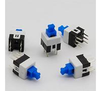 NJRPWAUNK Micro Interruptor 30 unids/Lote Cuadrado 7x7x12mm 6 Pines DPDT Mini de Bloqueo automático G64 multímetro