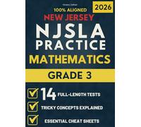 NJSLA Grade 3 Mathematics: 14 Practice Tests + Cheat Sheets + Tricky Concepts Explained for the New Jersey Assessment (New Jersey NJSLA Test Prep Series Grade 3)