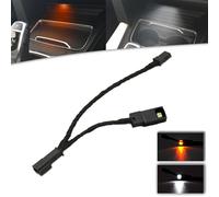 njssjd 1 pieza Soporte de vaso con iluminación ambiental LED adicional para B.MW 3' F30 F31 M3 F80 2016-2019, 2017-2020 B.MW 4' F32 F33 F82 F83 Luz de soporte de vaso de consola central naranja/blanco