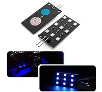 njssjd 2x Placa de Circuito Módulo LED Azul Kit de Iluminación Bajo Salpicadero para A-udi A3 A4 A5 A6 Q3 Q5 Q7 R8 Lámpara Interior Ambiente Pieza del Maletero Guantera