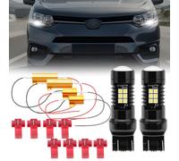 njssjd Bombillas LED DRL Luces de Circulación Diurna T20 W21/5W para T.oyota ProAce City Electric Verso/Furgón 2021-2025, F.iat Doblò E-Doblò, C.itroen Berlingo III Canbus Blanco 6000K Luz Diurna