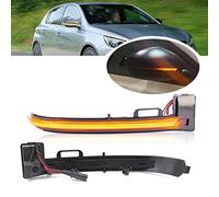 njssjd - Intermitentes LED dinámicos para retrovisor lateral izquierdo y derecho Peugeot 308 2013 2014 2015 2016 2017 2018 2019, color negro